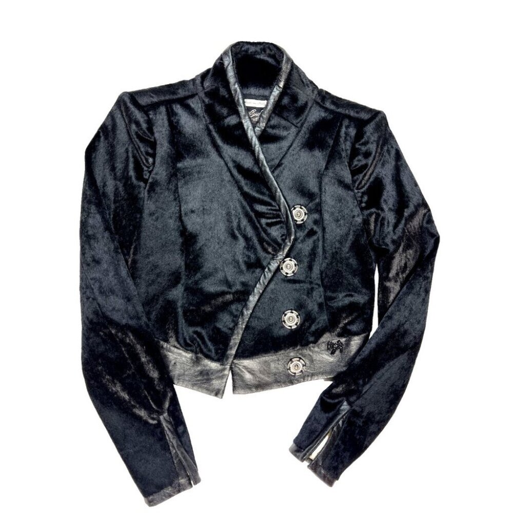 Miss Sixty Vintage Faux Fur Cropped Jacket Women’s Size S - Made in ITALY